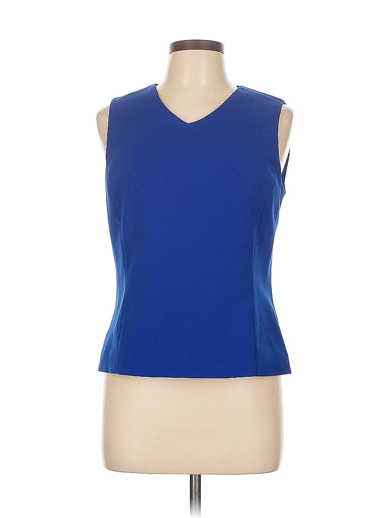 Le Suit 100% Polyester Blue Sleeveless Top Size 10 - photo 1