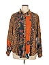 Johnny Was Brown Tan Long Sleeve Button-Down Shirt Size XL - photo 1