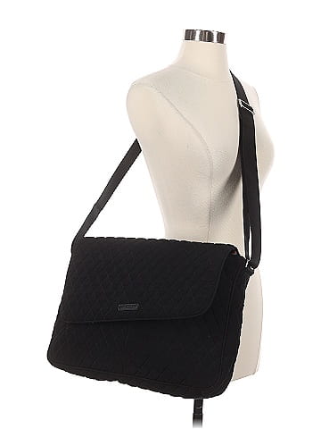 Vera Bradley Classic Black Essential Messenger Bag (view 2)