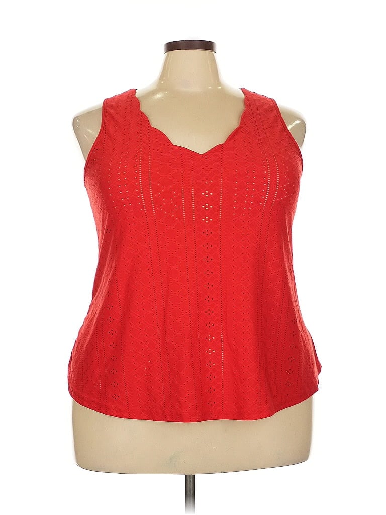 Pre-owned Shein Curve Sleeveless Blouse In Red
