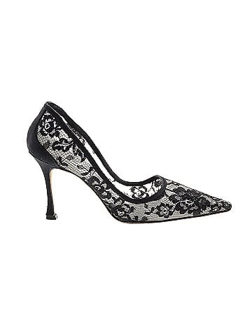 Manolo Blahnik Lace Heels (view 1)