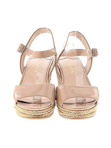 Prada Patent Leather Espadrille Wedges (view 2)