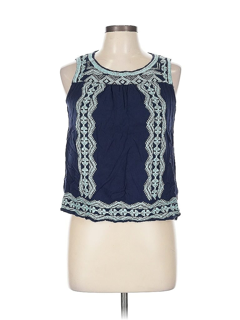 Pre-owned Skies Are Blue Sleeveless Blouse In Blue