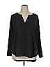 Lyssé 100% Polyester Black Long Sleeve Blouse Size 1X - photo 1