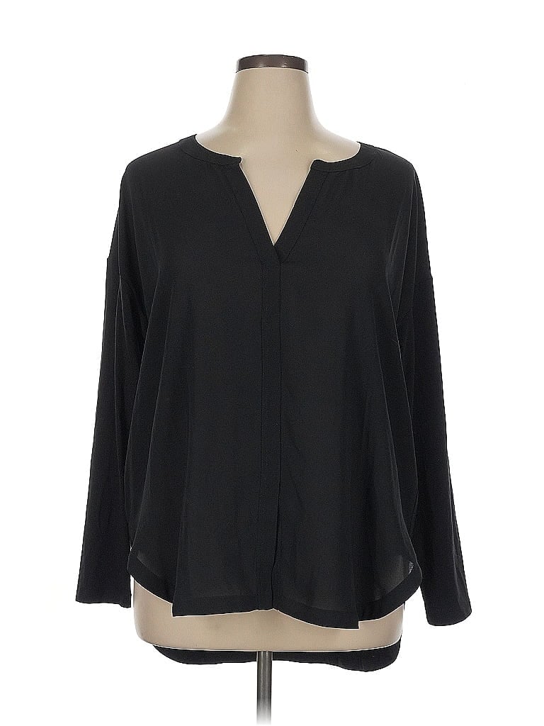 Lyssé 100% Polyester Black Long Sleeve Blouse Size 1X - photo 1