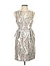 Adrianna Papell 100% Polyester Metallic Silver Cocktail Dress Size 2 (petite) - photo 1