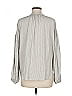 Lou & Grey for LOFT 100% Rayon Silver Long Sleeve Blouse Size M - photo 2