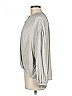 Lou & Grey for LOFT 100% Rayon Silver Long Sleeve Blouse Size M - photo 5