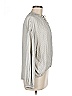 Lou & Grey for LOFT 100% Rayon Silver Long Sleeve Blouse Size M - photo 4