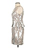 Adrianna Papell 100% Polyester Metallic Silver Cocktail Dress Size 2 (petite) - photo 5