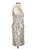 Adrianna Papell 100% Polyester Metallic Silver Cocktail Dress Size 2 (petite) - photo 4