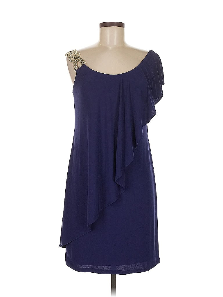 Pre-owned Betsy & Adam Cocktail Dress In Blue