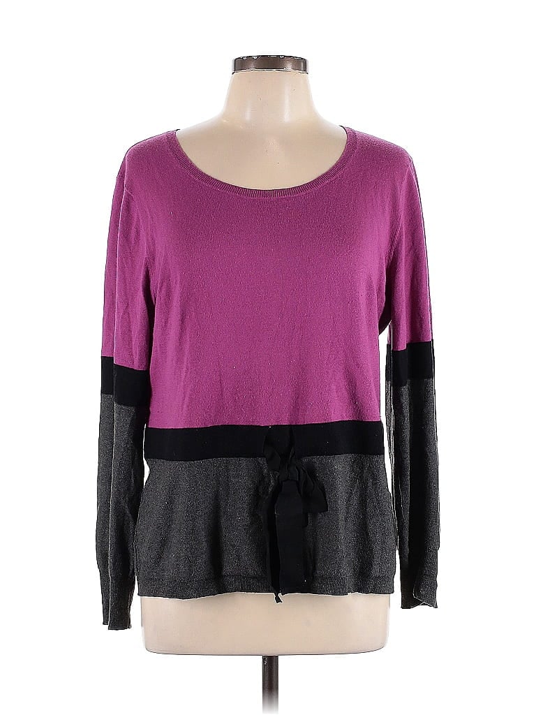 Pre-owned Doncaster Collection Pullover Sweater In Purple