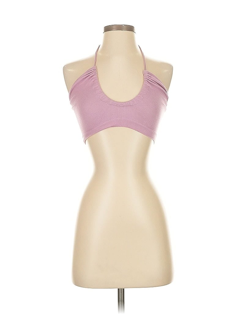 Pre-owned Out From Under Tank Top Pink Halter Neckline Tops