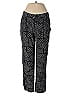 Silence and Noise 100% Polyester Print Black Casual Pants Size 0 - photo 1
