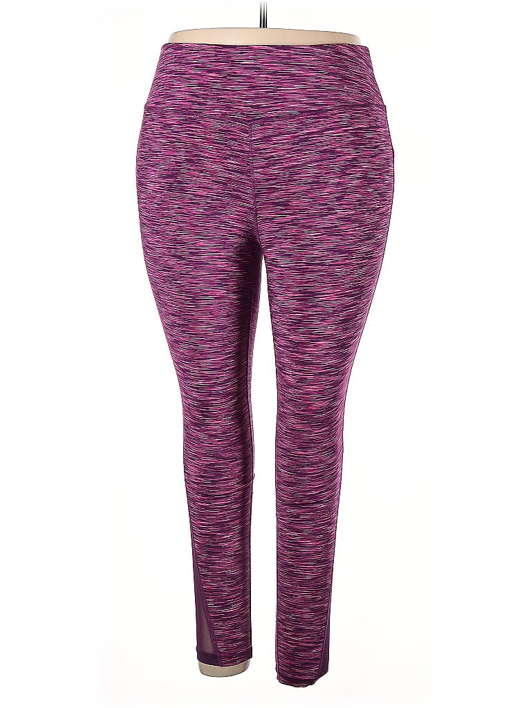 Vivo Basic Crepe Pants - Purple / Black Tiki Print