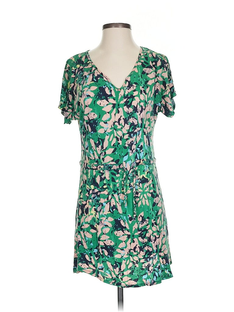 Pre-owned Mudd Short Sleeve Blouse In Green