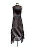 Chelsea28 100% Polyester Stripes Black Casual Dress Size M - photo 2