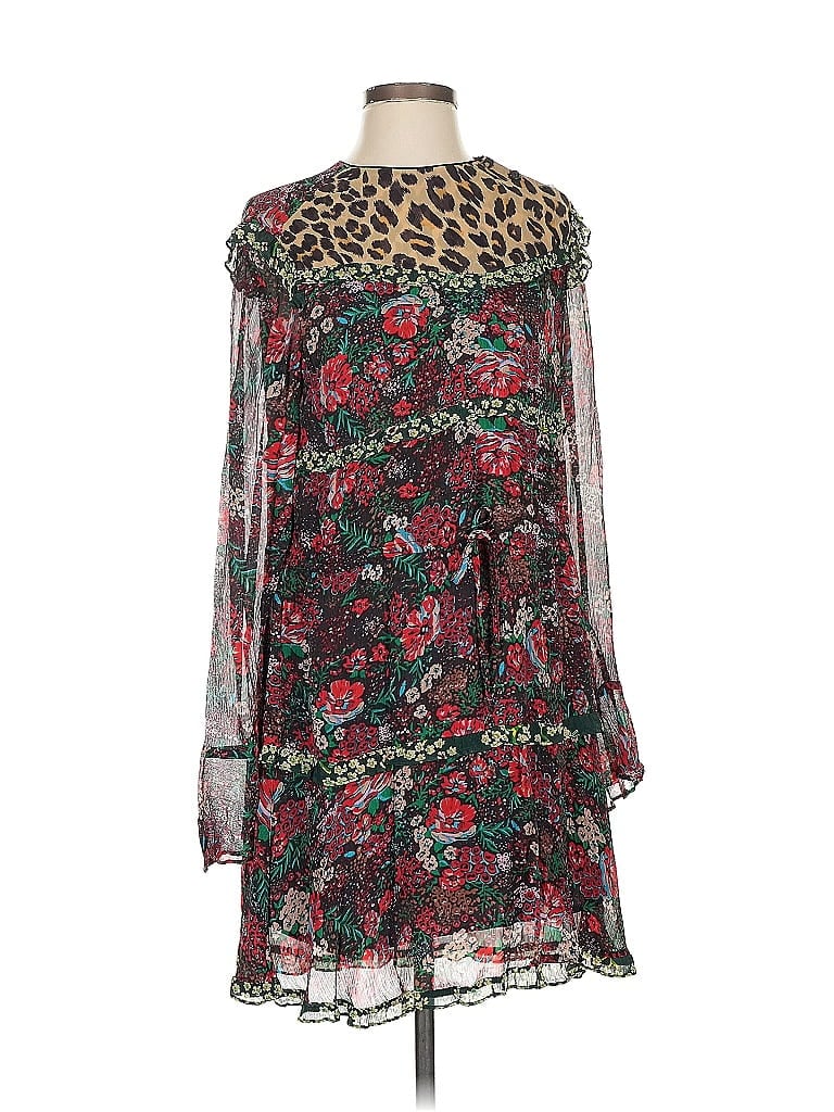 Scotch & Soda 100% Viscose Print Burgundy Cocktail Dress Size P (petite) - photo 1