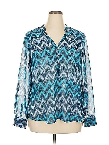 a.n.a. A New Approach Long Sleeve Blouse (view 1)