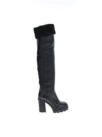 Giuseppe Zanotti Shearling Over the Knee Boots (view 1)