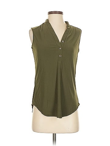 Perseption Concept Sleeveless Button-Down Shirt (view 1)