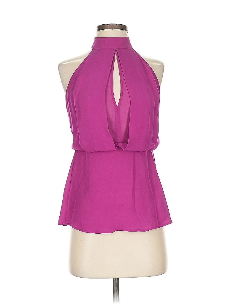 CHELSEA AND WALKER Pre-owned Sleeveless Silk Top Purple Tops