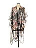 Cyn & Luca 100% Polyester Black Kimono Size L - photo 1