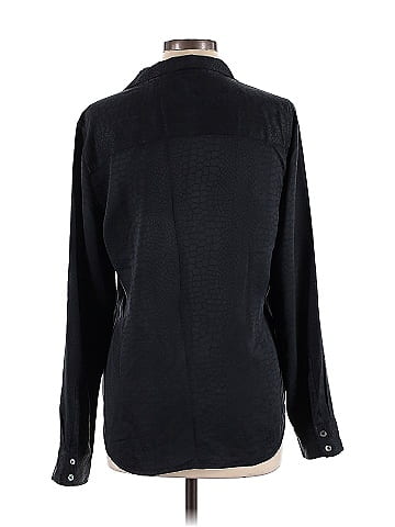 Equipment Long Sleeve Silk Top (view 2)