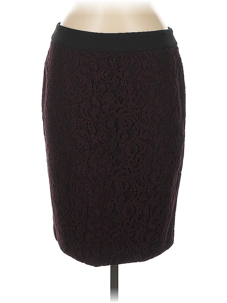 Pre-owned Ann Taylor Loft Formal Skirt In Burgundy