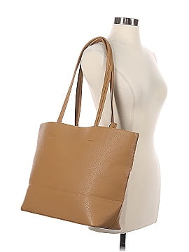 Kate Spade New York 100% Cow Leather Solid Gray Tan Leather Tote One size