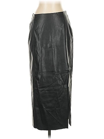 Zara Faux Leather Skirt (view 1)