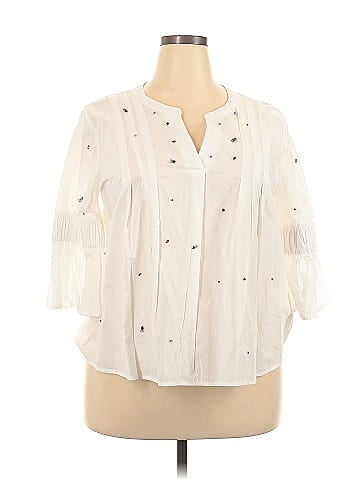 a.n.a. A New Approach 3/4 Sleeve Blouse (view 1)