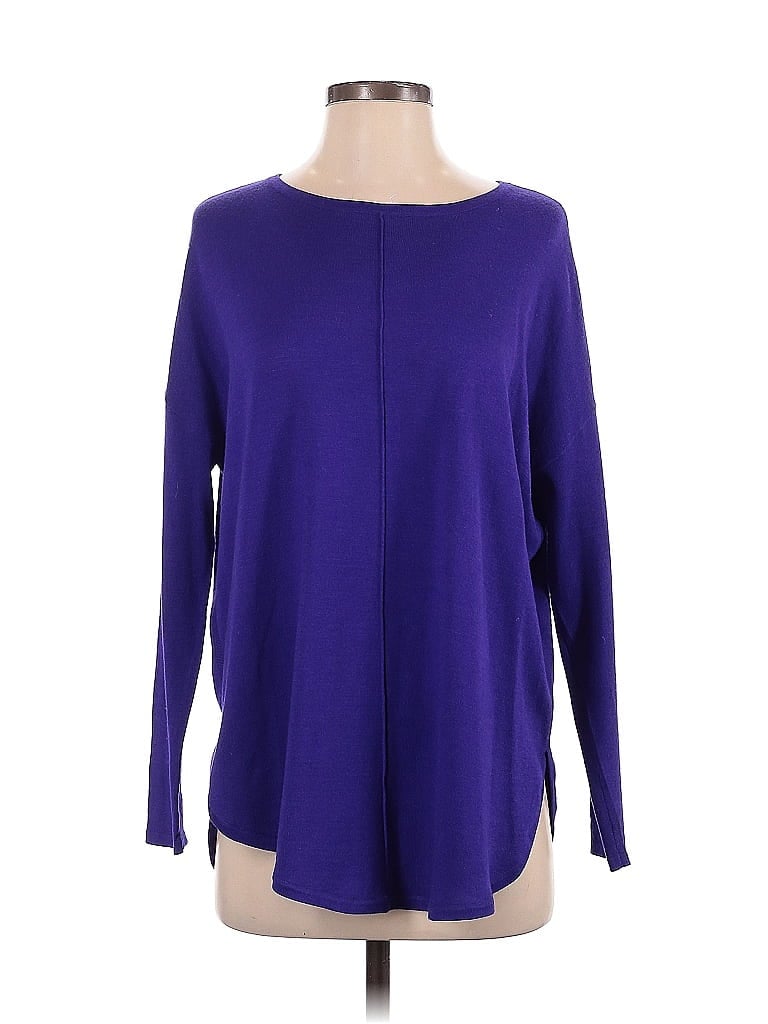 Pre-owned Basler Wool Pullover Sweater In Purple