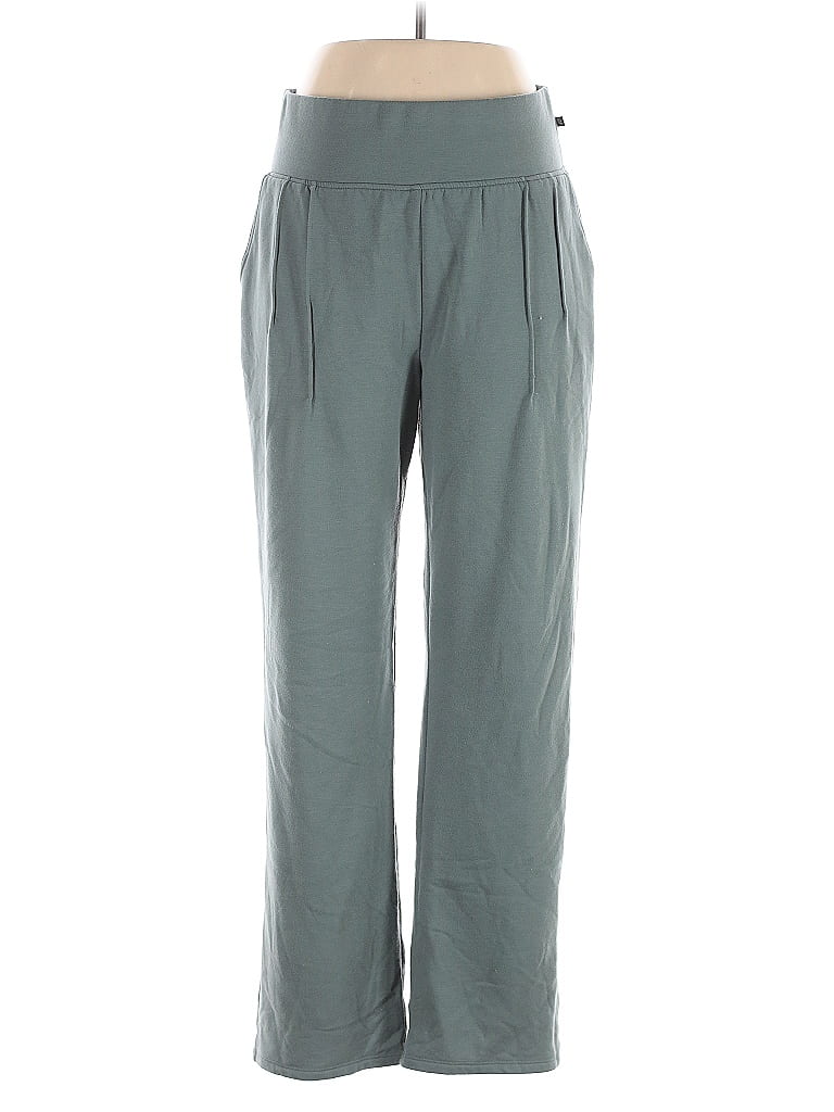 Marika Solid Gray Casual Pants Size L - photo 1