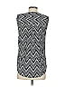 Talbots 100% Polyester Chevron-herringbone Black Sleeveless Blouse Size XS - photo 2