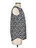 Talbots 100% Polyester Chevron-herringbone Black Sleeveless Blouse Size XS - photo 4