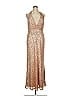 IEENA for Mac Duggal 100% Polyester Metallic Gold Cocktail Dress Size 14 - photo 1