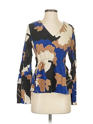 Tracy Reese Long Sleeve Silk Top (view 1)