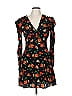 Topshop 100% Polyester Print Black Cocktail Dress Size 6 - photo 1