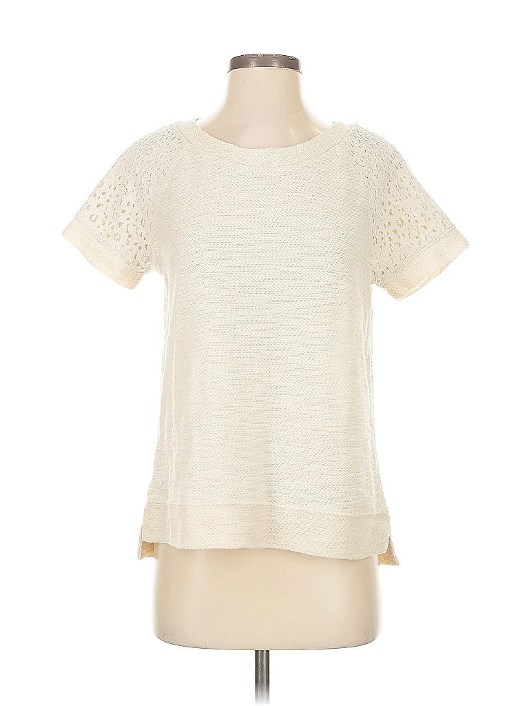 Lou & Grey for LOFT Ivory Short Sleeve Top Size S - photo 1