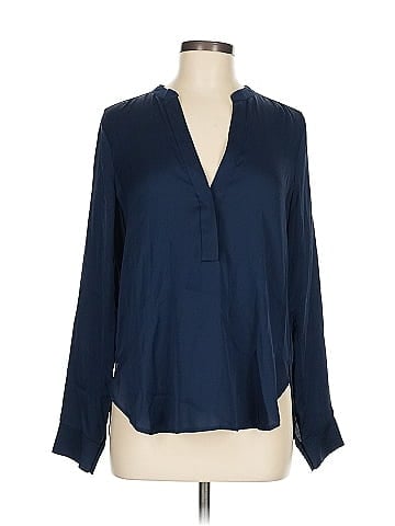Vince. Long Sleeve Silk Top (view 1)