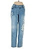 Soho JEANS NEW YORK & COMPANY Hearts Blue Jeans Size 4 - photo 1