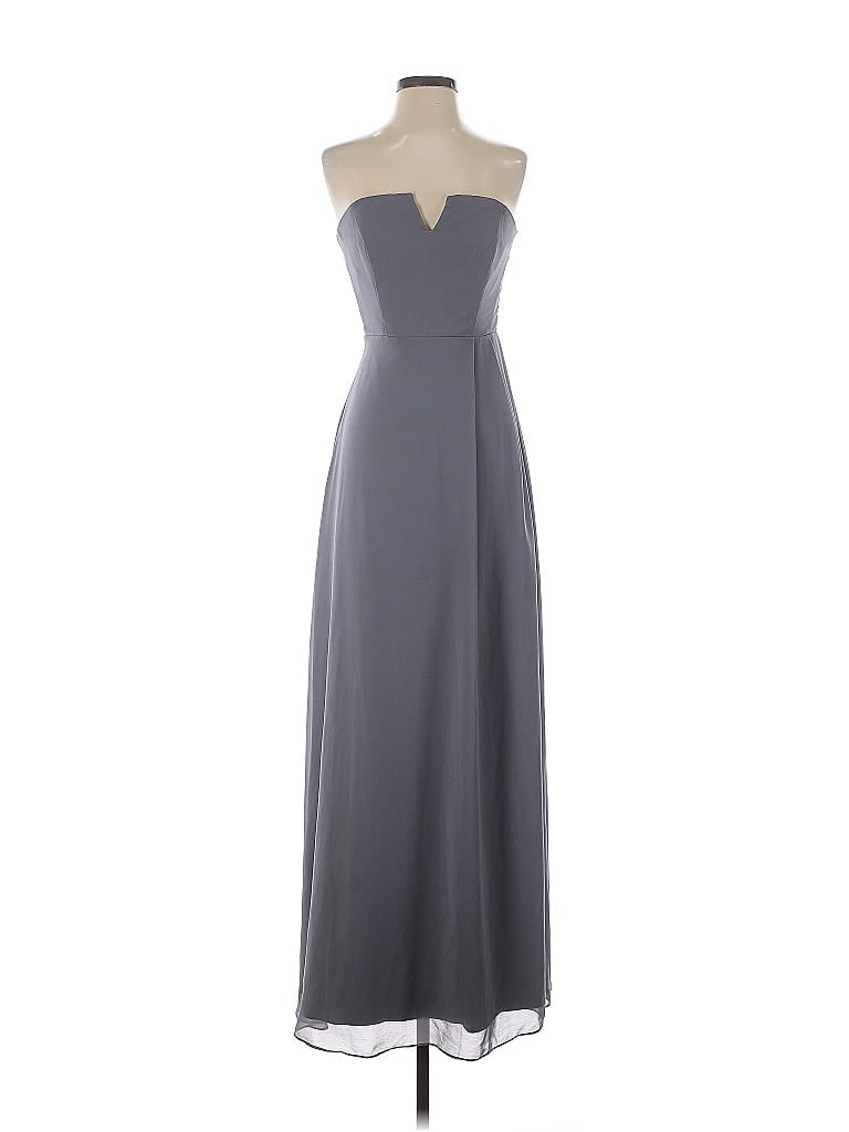 Pre-owned Fame And Partners Cocktail Dress In Gray