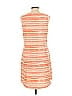 Natural Reflections 100% Cotton Stripes Orange Casual Dress Size L - photo 2