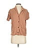 Madewell Tan Short Sleeve Blouse Size XXS - photo 1