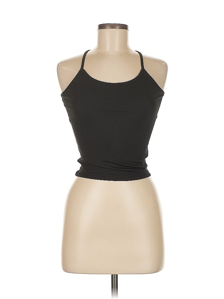 Pre-owned Unbranded Tank Top Black Halter Neckline Tops