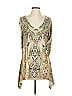 One World Gold 3/4 Sleeve Blouse Size S - photo 1