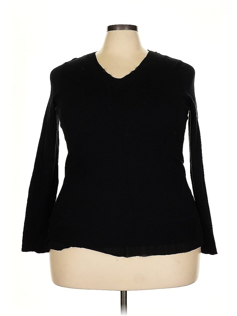 Pre-owned Lane Bryant Pullover Sweater In Black