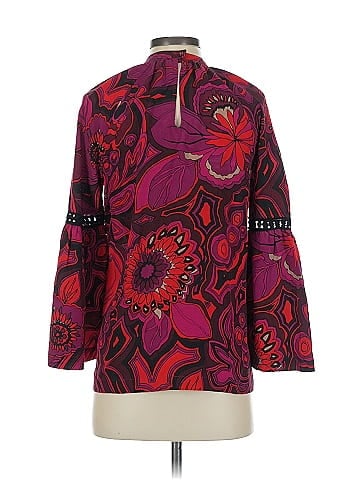 Trina Turk Long Sleeve Silk Top (view 2)